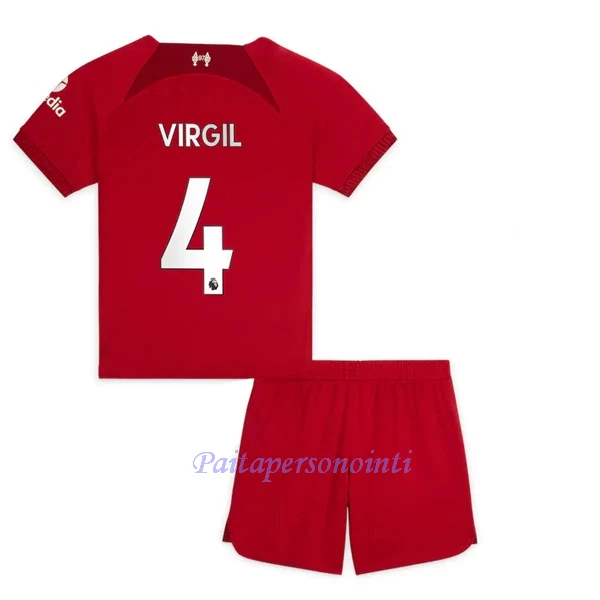 Liverpool Virgil van Dijk 4 Virallinen Kotipelipaita Lapset 2022/23