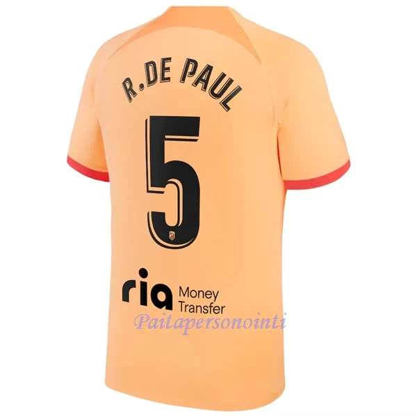 Atlético Madrid Rodrigo de Paul 5 Virallinen Kolmas Pelipaita Miehet 2022/23