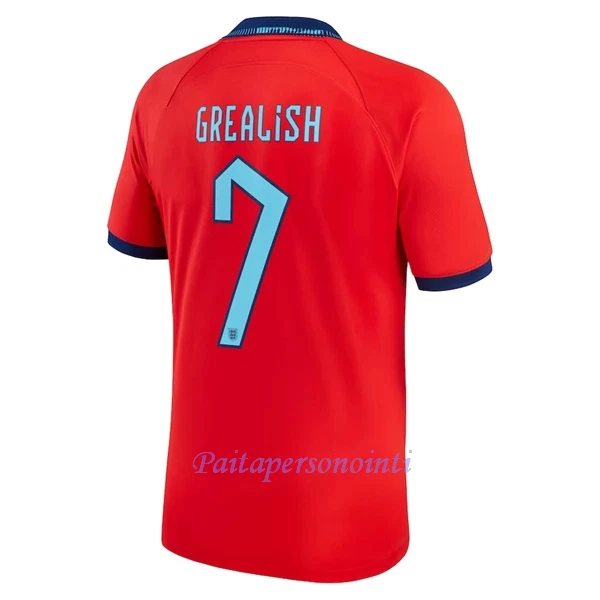 Englanti Jack Grealish 7 Virallinen Vieraspelipaita Miehet MM-kisat 2022