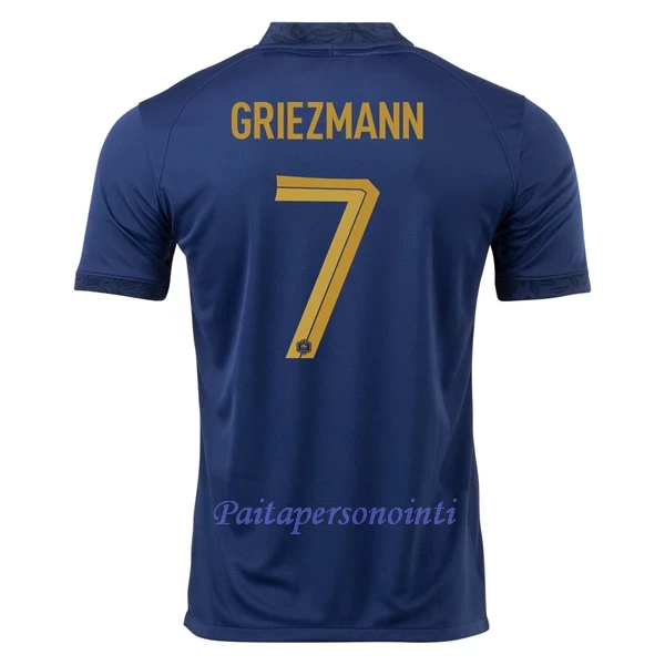 Ranska Antoine Griezmann 7 Virallinen Kotipelipaita Miehet MM-kisat 2022