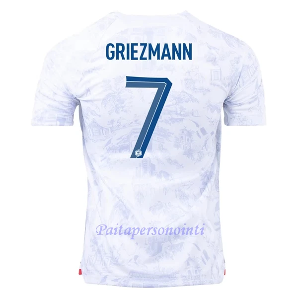 Ranska Antoine Griezmann 7 Virallinen Vieraspelipaita Miehet MM-kisat 2022