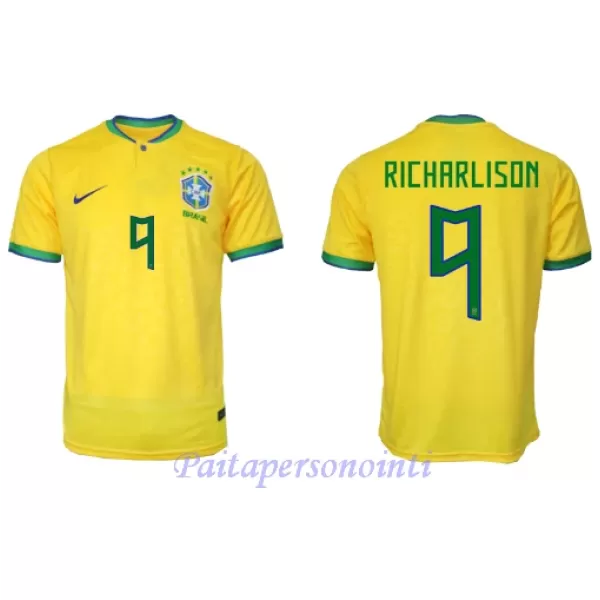 Brasilia Richarlison de Andrade 9 Virallinen Kotipelipaita Miehet MM-kisat 2022