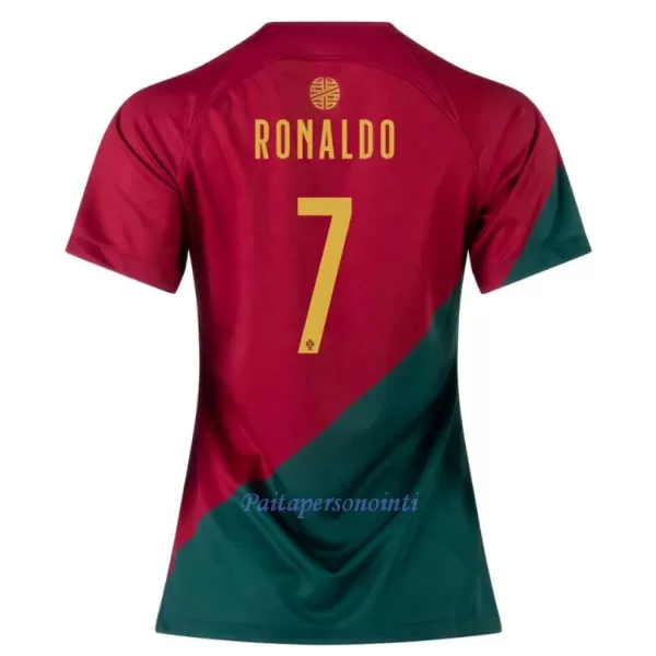 Portugali Cristiano Ronaldo 7 Virallinen Kotipelipaita Naiset MM-kisat 2022