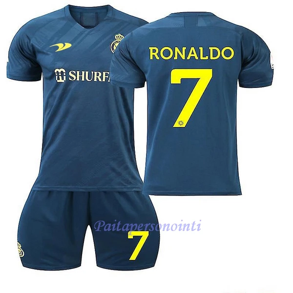 Al-Nassr FC Cristiano Ronaldo 7 Virallinen Vieraspelipaita Lapset 2022/23