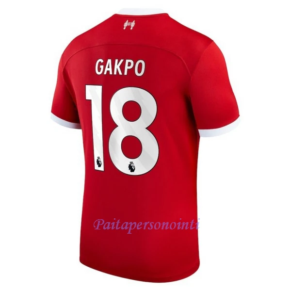 Liverpool Cody Gakpo 18 Virallinen Kotipelipaita Miehet 2023/24