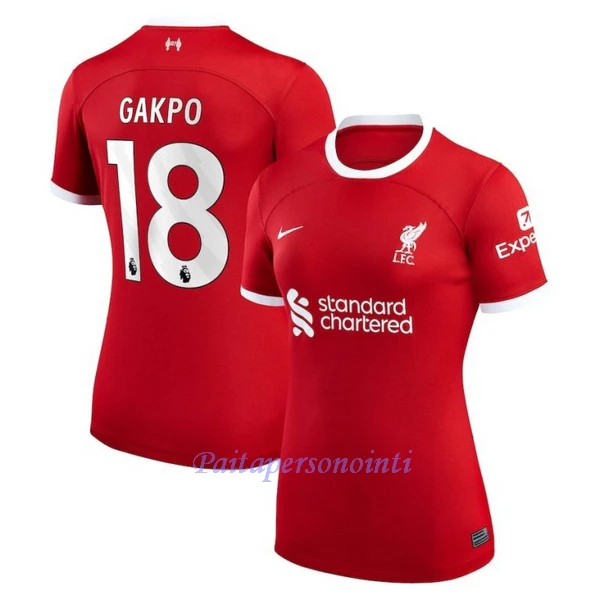 Liverpool Cody Gakpo 18 Virallinen Kotipelipaita Naiset 2023/24