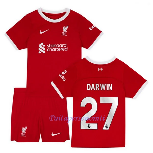 Liverpool Darwin Núñez 27 Virallinen Kotipelipaita Lapset 2023/24