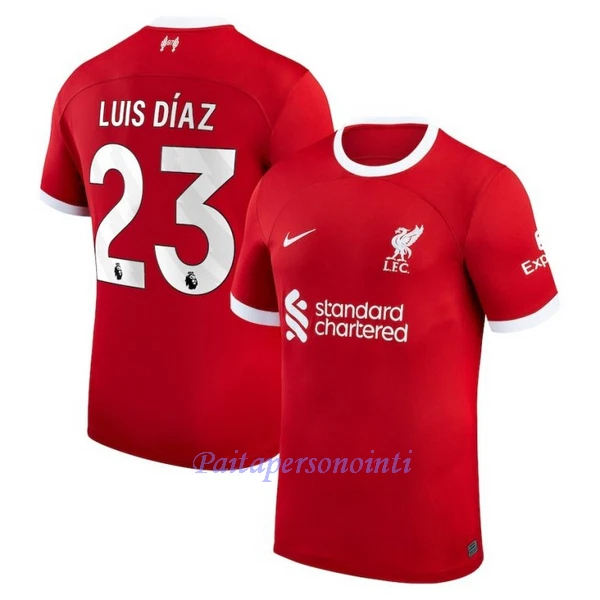 Liverpool Luis Díaz 23 Virallinen Kotipelipaita Miehet 2023/24