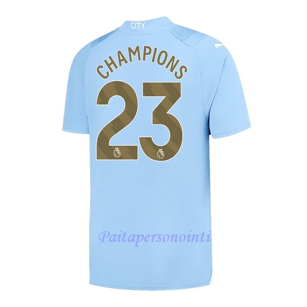 Manchester City Champions 23 Virallinen Kotipelipaita Miehet 2023/24