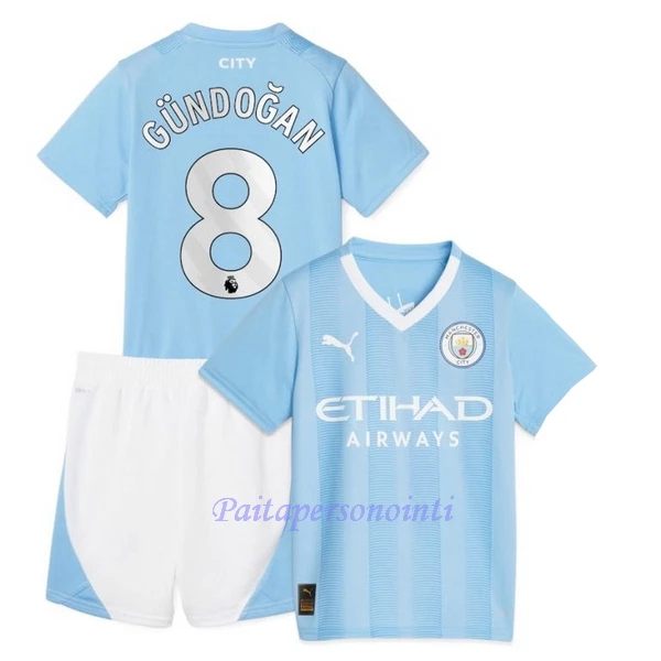 Manchester City Ilkay Gündogan 8 Virallinen Kotipelipaita Lapset 2023/24