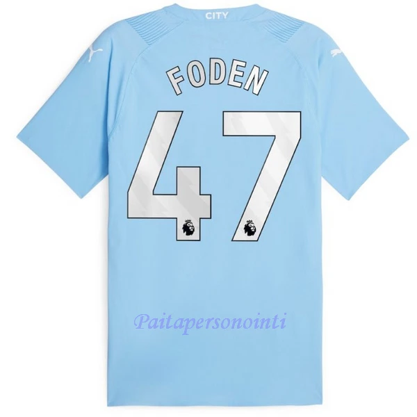 Manchester City Phil Foden 47 Virallinen Kotipelipaita Miehet 2023/24