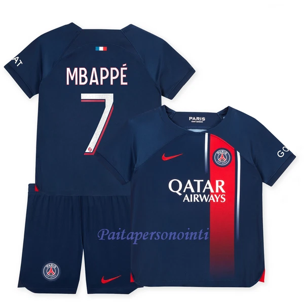 Paris Saint-Germain Kylian Mbappé 7 Virallinen Kotipelipaita Lapset 2023/24