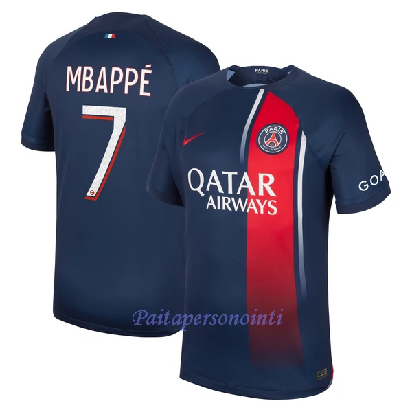 Paris Saint-Germain Kylian Mbappé 7 Virallinen Kotipelipaita Miehet 2023/24