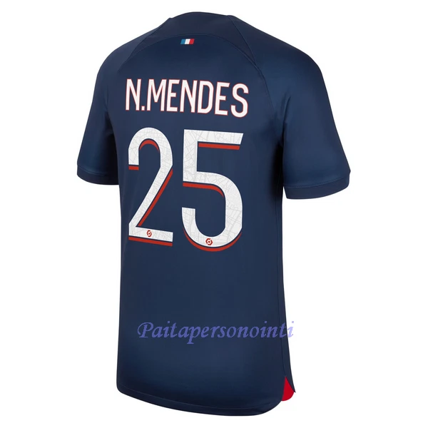 Paris Saint-Germain N.Mendes 25 Virallinen Kotipelipaita Miehet 2023/24