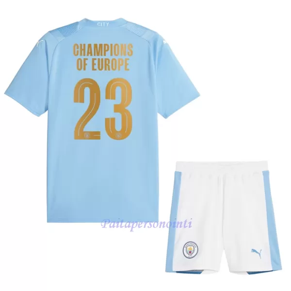 Manchester City Champions of Europe Virallinen Kotipelipaita Lapset 2023/24