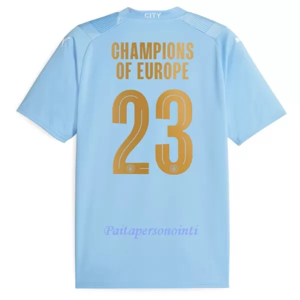 Manchester City Champions of Europe Virallinen Kotipelipaita Lapset 2023/24