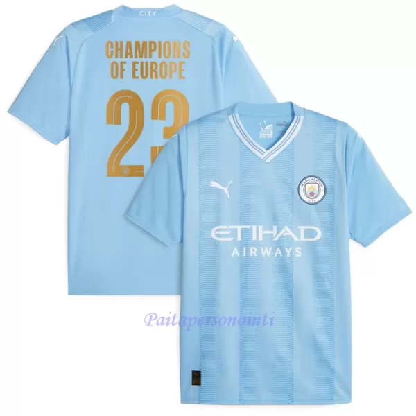 Manchester City Champions of Europe Virallinen Kotipelipaita Miehet 2023/24