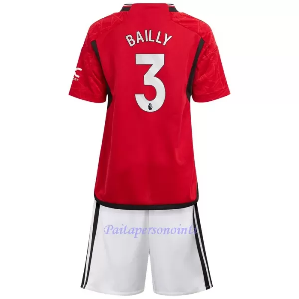 Manchester United Bailly 3 Virallinen Kotipelipaita Lapset 2023/24