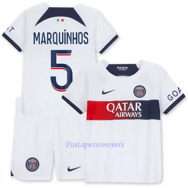 Paris Saint-Germain Marquinhos 5 Virallinen Vieraspelipaita Lapset 2023/24