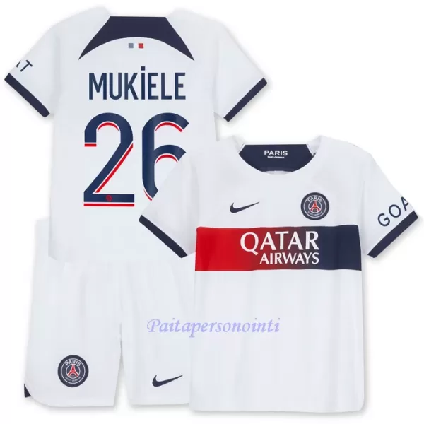 Paris Saint-Germain Mukiele 26 Virallinen Vieraspelipaita Lapset 2023/24