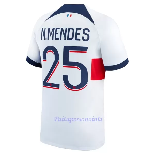 Paris Saint-Germain N.Mendes 25 Virallinen Vieraspelipaita Miehet 2023/24