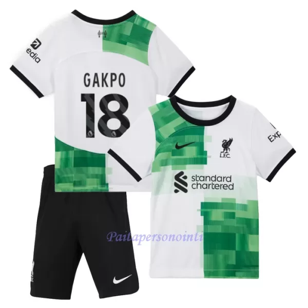 Liverpool Cody Gakpo 18 Virallinen Vieraspelipaita Lapset 2023/24