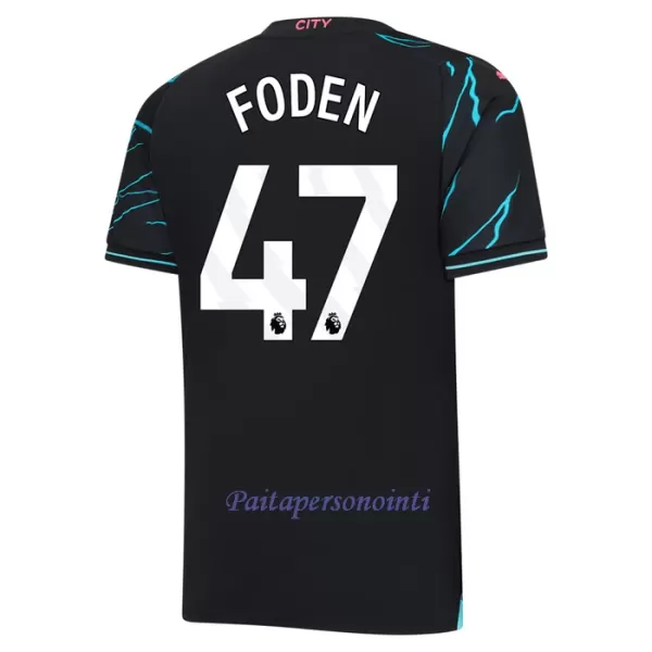 Manchester City Phil Foden 47 Virallinen Kolmas Pelipaita Lapset 2023/24