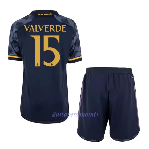 Real Madrid Federico Valverde 15 Virallinen Vieraspelipaita Lapset 2023/24