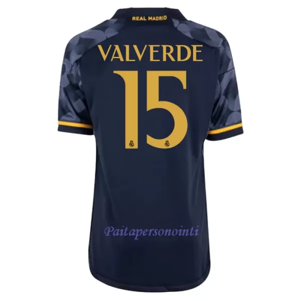 Real Madrid Federico Valverde 15 Virallinen Vieraspelipaita Lapset 2023/24