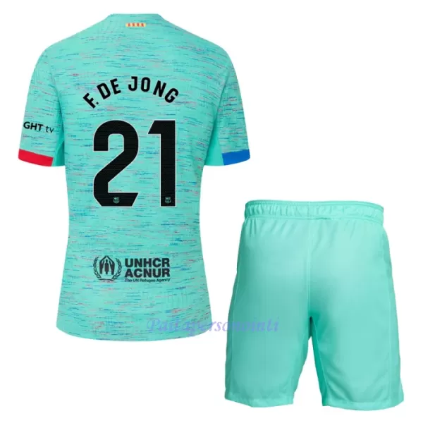 FC Barcelona Frenkie de Jong 21 Virallinen Kolmas Pelipaita Lapset 2023/24