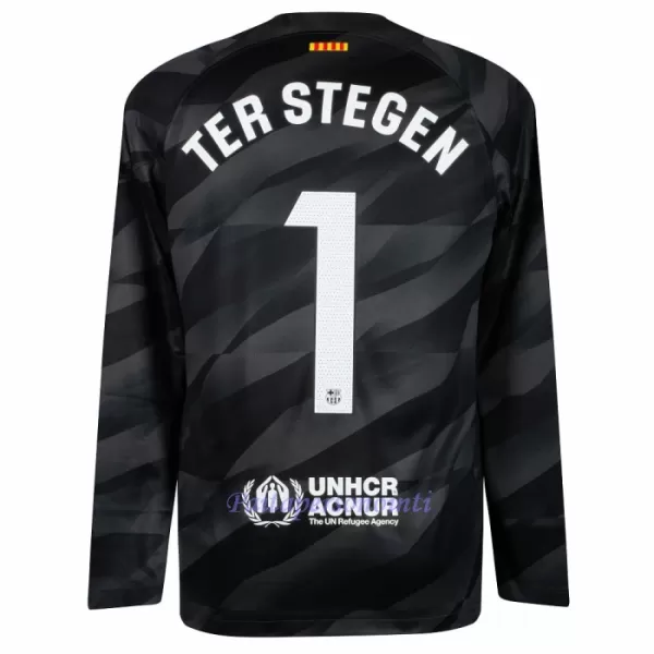 FC Barcelona Marc-André ter Stegen 1 Maalivahdin Virallinen Vieraspelipaita Miehet 2023/24 Pitkähihainen