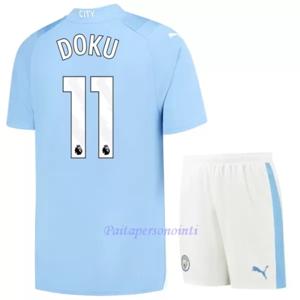 Manchester City Jérémy Doku 11 Virallinen Kotipelipaita Lapset 2023/24