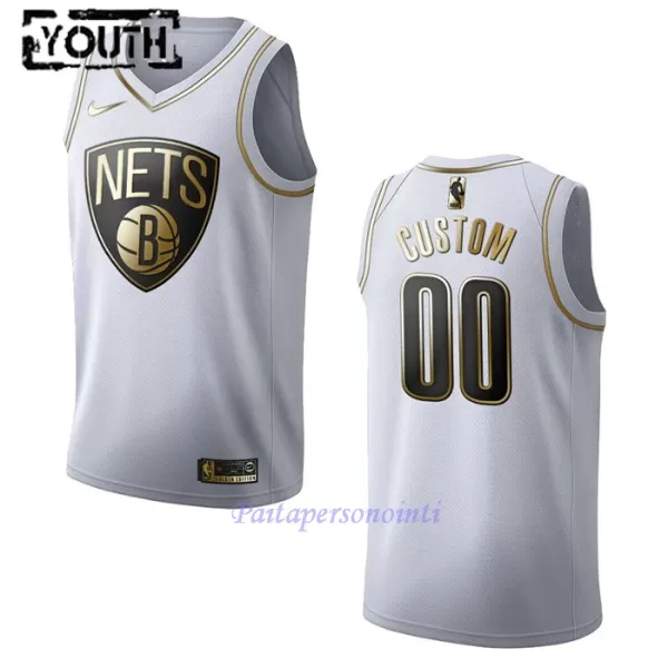 Brooklyn Nets Pelipaita Lapset Golden Edition Swingman Valkoinen