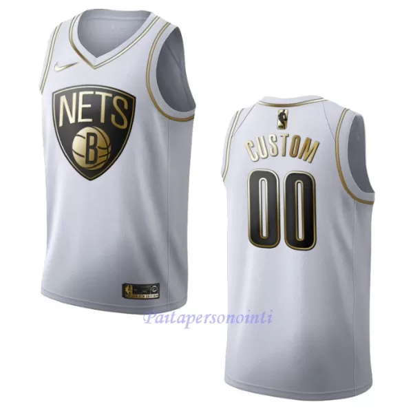 Brooklyn Nets Pelipaita Miehet Golden Edition Swingman Valkoinen