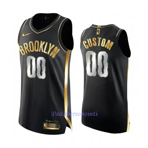 Limited Brooklyn Nets Pelipaita Miehet Golden Edition Swingman Musta