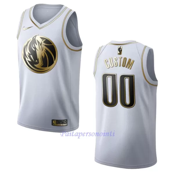 Dallas Mavericks Pelipaita Miehet Golden Edition Swingman Valkoinen