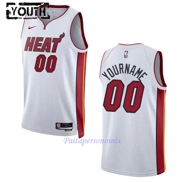 White Miami Heat Pelipaita Lapset Association Edition 2023/24 Swingman