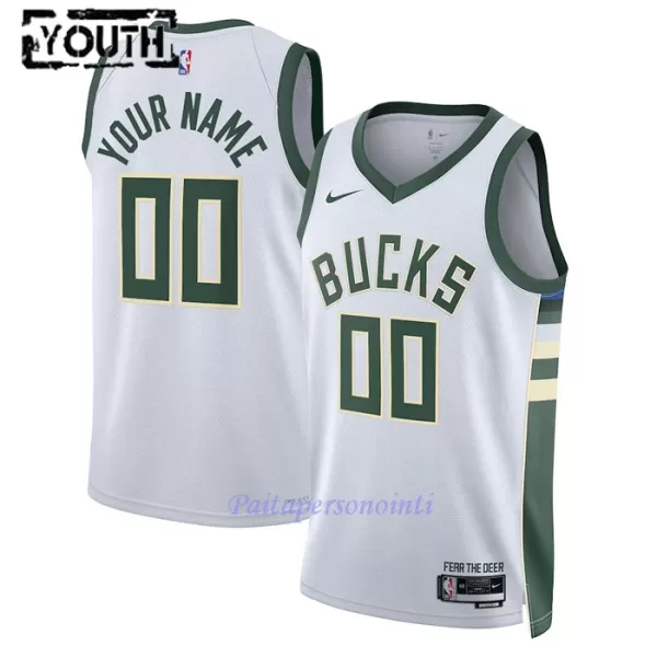 Milwaukee Bucks Pelipaita Lapset Association Edition 2023/24 Swingman Valkoinen