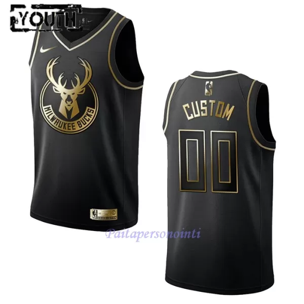 Milwaukee Bucks Pelipaita Lapset Golden Edition Swingman Musta