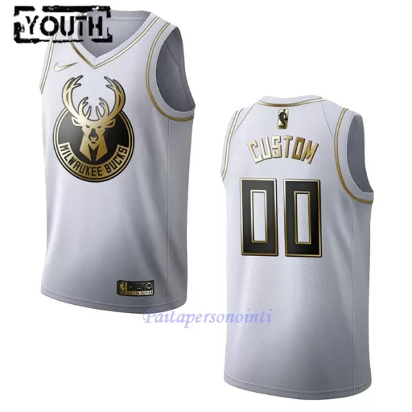 Milwaukee Bucks Pelipaita Lapset Golden Edition Swingman Valkoinen