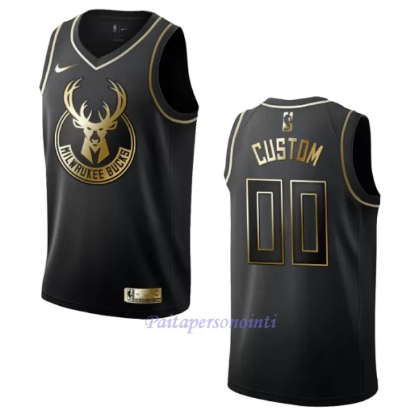 Milwaukee Bucks Pelipaita Miehet Golden Edition Swingman Musta