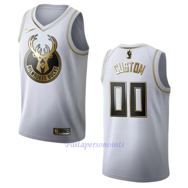 Milwaukee Bucks Pelipaita Miehet Golden Edition Swingman Valkoinen