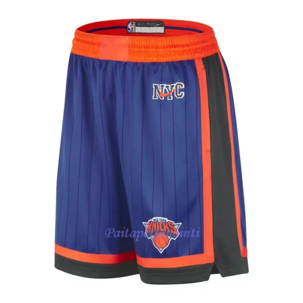 New York Knicks NBA Shortsit Miehet City Edition Swingman Sininen