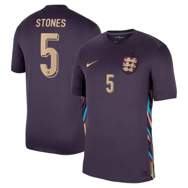 Englanti John Stones 5 Virallinen Vieraspelipaita Miehet Euro 2024