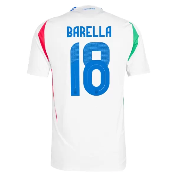 Italia Barella 18 Virallinen Vieraspelipaita Miehet Euro 2024