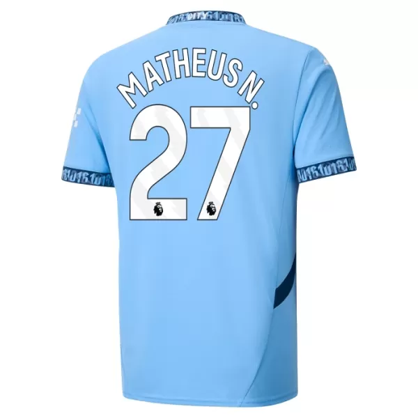 Manchester City Matheus Nunes 27 Virallinen Kotipelipaita Lapset 2024/25