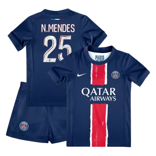 Paris Saint-Germain Nuno Mendes 25 Virallinen Kotipelipaita Lapset 2024/25