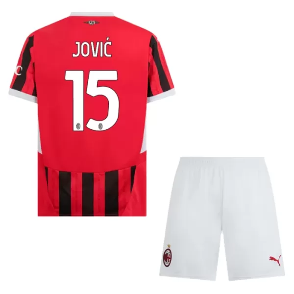 AC Milan Jovic 15 Virallinen Kotipelipaita Lapset 2024/25