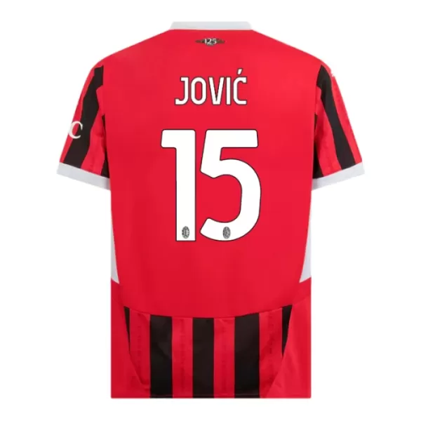 AC Milan Jovic 15 Virallinen Kotipelipaita Lapset 2024/25