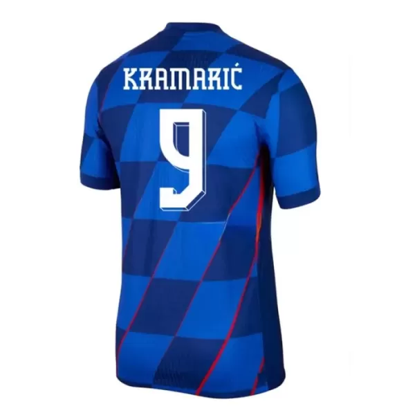 Kroatia Kramaric 9 Virallinen Vieraspelipaita Miehet Euro 2024